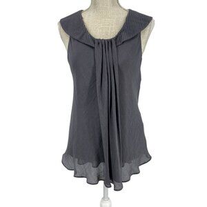Lapis Sleeveless Light Weight Flowy Gray Blouse Sz M